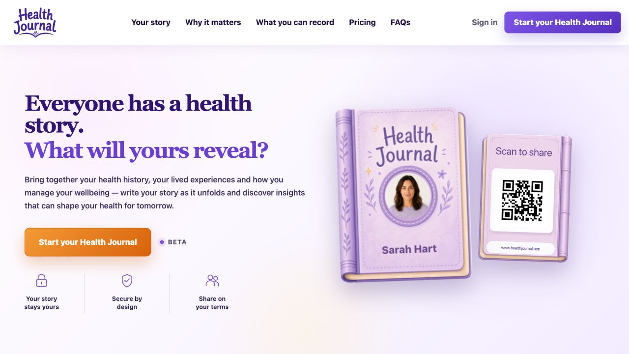 The Health Journal website homepage